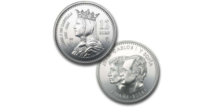 12 EUROS ESPAÑA 2004 "ISABEL"- PLATA