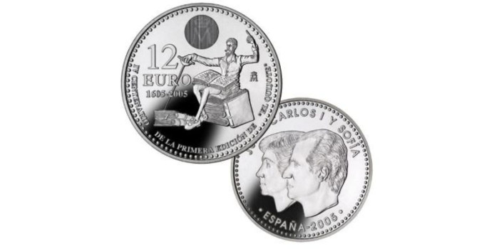 12 EUROS ESPAÑA 2005- QUIJOTE, PLATA