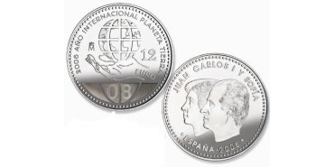 12 EUROS ESPAÑA 2008- PLANETA TIERRA, PLATA