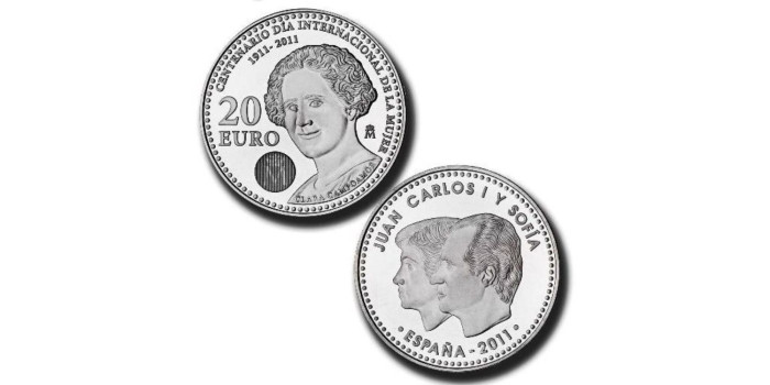 20 EUROS ESPAÑA 2011 - CLARA CAMPOAMOR,  PLATA