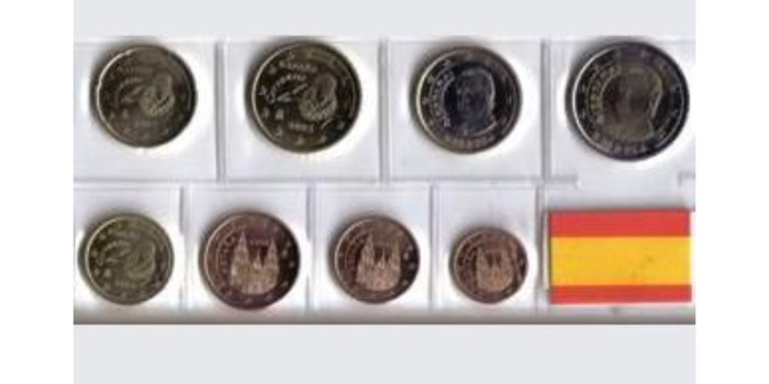 SERIE MONEDAS EUROS ESPAÑA 2009 - 8 valores