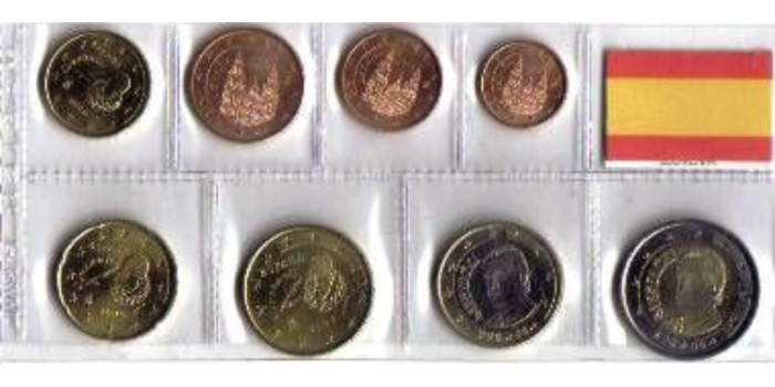 SERIE MONEDAS EUROS ESPAÑA 2012 - 8 valores