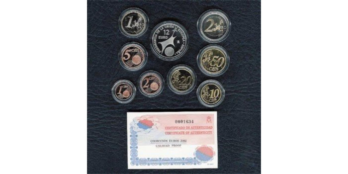 SET OFICIAL EUROS ESPAÑA 2002 PROOF