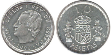 JC072p - 10 pts AÑO 2000 en plata