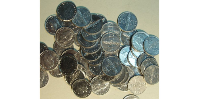 LOTE 0.50 ctm 1966 - 500 piezas usadas