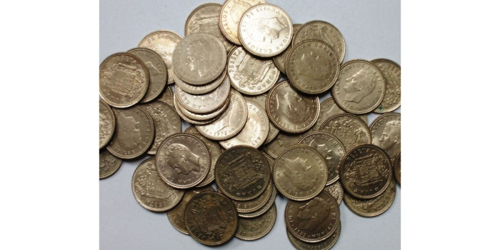 LOTE 25 pts 1975 a 1989 - 100 pieza susadas