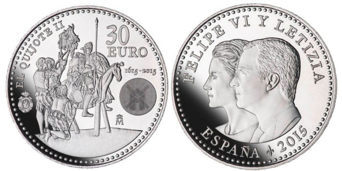 30 EUROS ESPAÑA 2015 'Quijote'- PLATA