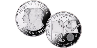 30 EUROS ESPAÑA 2017 "Tratado Unión Europea" - PLATA