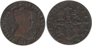 Cy15835.- ISABEL II - 8 Maravedís 1848 Segovia, MBC