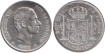 Cy16633E.-ALFONSO XII - 50 Centavos 1882 Manila MBC plata