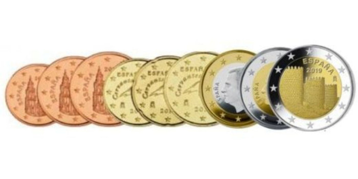 SERIE MONEDAS ESPAÑA 2019 - 9 VALORES