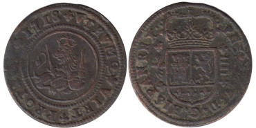 Cy07554.- FELIPE V -4 MARAVEDIS 1718 VALENCIA.  MBC