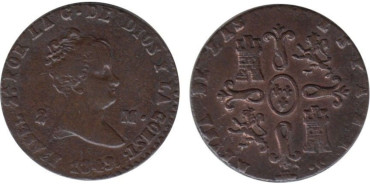 Cy15682.- ISABEL II - 2 MARAVEDIS 1849 SEGOVIA - MBC