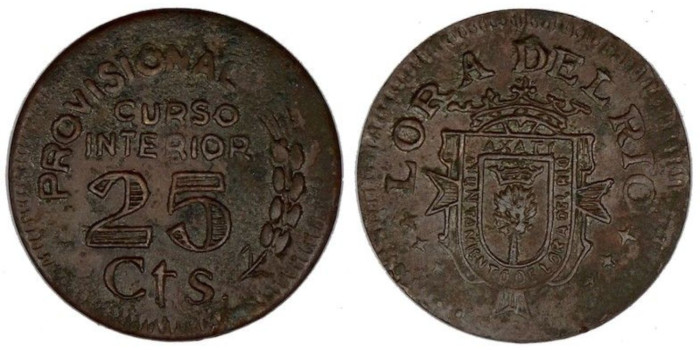 Cy16802.- AYUNTAMIENTO LORA DEL RIO. 25 ctms