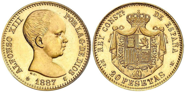 Cy16970.- 20 PESETAS 1878  *19 *61 MP M. SC. ORO