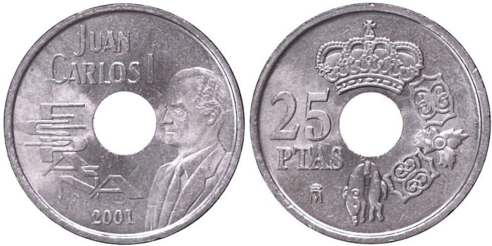 JC099P - 25 pts AÑO 2001- EMISION PLATA