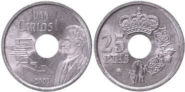 JC099P - 25 pts AÑO 2001- EMISION PLATA