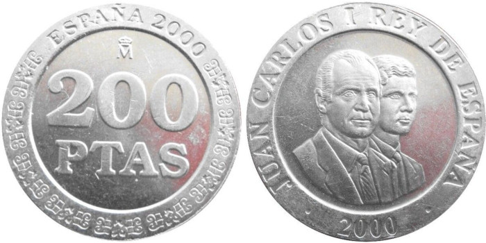 JC159P - 200 pts AÑO 2000 - EMISION PLATA