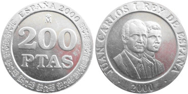 JC159P - 200 pts AÑO 2000 - EMISION PLATA