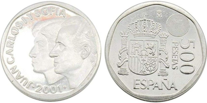 JC172P - 500 pts AÑO 2001- EMISION PLATA