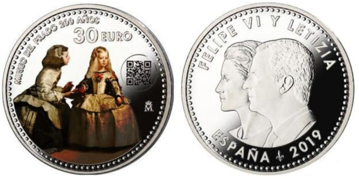 30 EUROS ESPAÑA 2019 “BICENTENARIO PRADO”  - PLATA/COLOR