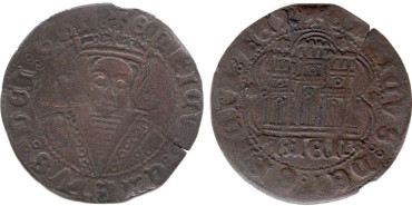 Cy01532.- ENRIQUE IV   1/4 VELLON  JAEN 1454/1474.  EBC