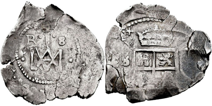 Cy07183.- CARLOS II  8 REALES MARIA 1697  SEVILLA M.  MBC