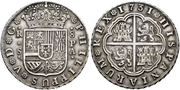 Cy08723.- FELIPE V  8 REALES 1731 SEVILLA P.A. MBC+