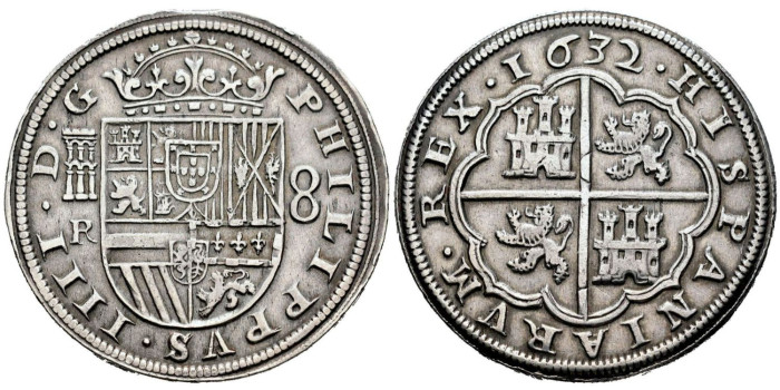 Cy05907.- FELIPE IV 8 REALES 1632 SEGOVIA R. MBC