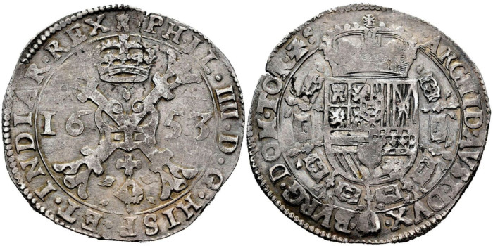 Cyp1653.- FELIPE IV  PATAGON  1653 TOURNAI. MBC