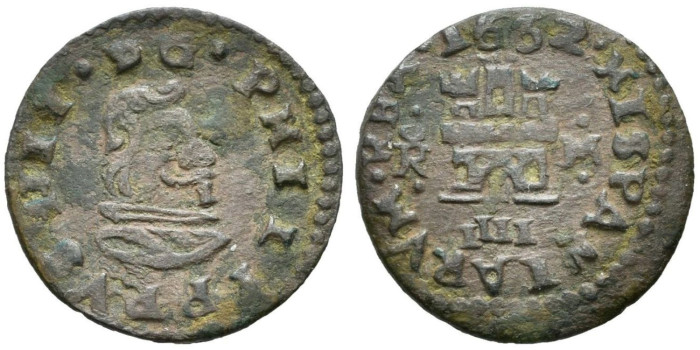 Cy04868.- FELIPE IV -  4 Maravedí 1662 Trujillo M - MBC