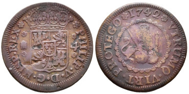 Cy07569.- FELIPE V. - 4 Maravedís 1742 Segovia - MBC
