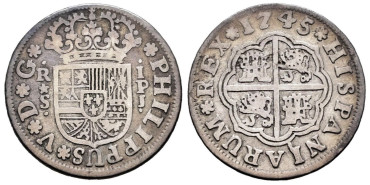 Cy08033.- FELIPE V - 1 Real 1745 Sevilla P J- MBC