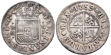 Cy09740.-FERNANDO VI - 2 Reales 1759 Madrid J - MBC+
