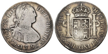 Cy12779.-CARLOS IV - 2 Reales 1798 Guatemala M - MBC-