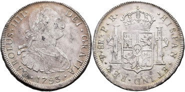 Cy13045.-CARLOS IV - 8 Reales 1793 Potosi PR - MBC-