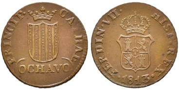 Cy13889.-FERNANDO VII -Ochavo 1813 Cataluña - SC