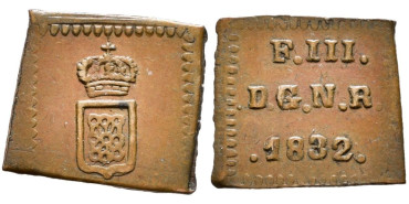 Cy13895.-FERNANDO VII -1/2 Maravedi 1832 Pamplona - SC