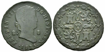 Cy14112.-FERNANDO VII -8 Maravedis 1826 Segovia -MBC