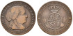 Cy15716.-ISABEL II - 1 Centimo de escudo 1868 Barcelona OM- MBC