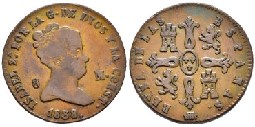 Cy15814.-ISABEL II -  8 Maravedis 1838 Segovia - MBC