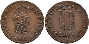 Cy13889.-FERNANDO VII -Ochavo 1813 Cataluña - MBC+