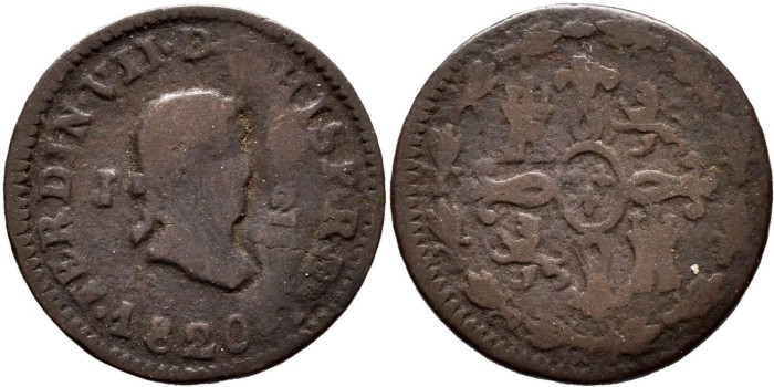 Cy13928.-FERNANDO VII -2 Maravedis 1820 Jubia - BC