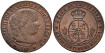 ISABEL II - 1/2 Centimo de escudo 1868 Barcelona OM - SC
