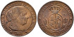 Cy15716.-ISABEL II - 1 Centimo de escudo 1868 Barcelona OM- EBC