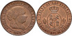 Cy15792.-ISABEL II - 2 1/2 Centimo de escudo 1867 Segovia OM- SC