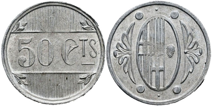 Cy16772.- GUERRA CIVIL L'ametlla del Valles 50 Ctm.1937 S.L. - EBC