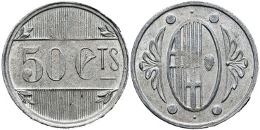 Cy16772.- GUERRA CIVIL L'ametlla del Valles 50 Ctm.1937 S.L. - EBC