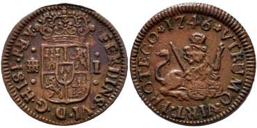 Cy09444.-FERNANDO VI - 1 Maravedi 1746 Segovia - EBC-