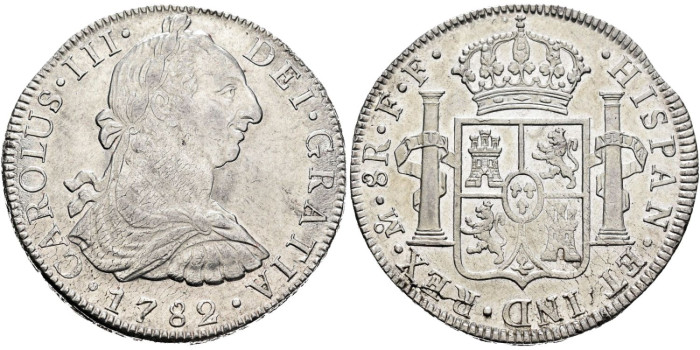 Cy11298.-CARLOS III - 8 Reales 1782 Mexico F.F.- SC